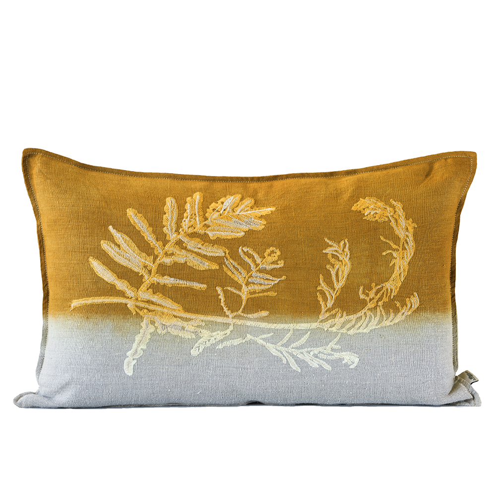 Fern 1 Gyrosorium Cushion, Embroidered