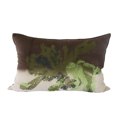 Nitiphyllum Green Embroidered Cushion